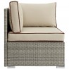 Modway Repose Outdoor Patio Corner in Light Gray Beige - Side Angle