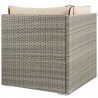 Modway Repose Outdoor Patio Corner in Light Gray Beige - Back Angle