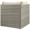 Modway Repose Outdoor Patio Corner in Light Gray Beige - Back Angle - Modway Repose Outdoor Patio Corner in Light Gray Beige - Back Angle