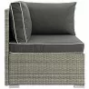 Modway Repose Outdoor Patio Corner in Light Gray Charcoal - Side Angle - Modway Repose Outdoor Patio Corner in Light Gray Charcoal - Side Angle