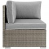 Modway Repose Outdoor Patio Corner in Light Gray Gray - Side Angle