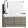 Modway Repose Outdoor Patio Corner - Light Gray White - Side Angle - Modway Repose Outdoor Patio Corner - Light Gray White - Side Angle
