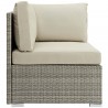 Modway Repose Sunbrella® Fabric Outdoor Patio Corner in Light Gray Beige - Side Angle