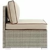 Modway Repose Outdoor Patio Armless Chair in Light Gray Beige - Side Angle - Modway Repose Outdoor Patio Armless Chair in Light Gray Beige - Side Angle