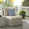 Modway Repose Outdoor Patio Armless Chair in Light Gray Beige - Lifestyle - Modway Repose Outdoor Patio Armless Chair in Light Gray Beige - Lifestyle