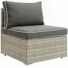 Modway Repose Outdoor Patio Armless Chair in Light Gray Charcoal - Front Side Angle - Modway Repose Outdoor Patio Armless Chair in Light Gray Charcoal - Front Side Angle