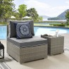 Modway Repose Outdoor Patio Armless Chair in Light Gray Charcoal - Lifestyle