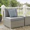 Modway Repose Outdoor Patio Armless Chair in Light Gray Gray - Lifestyle