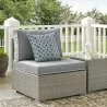 Modway Repose Outdoor Patio Armless Chair in Light Gray Gray - Lifestyle - Modway Repose Outdoor Patio Armless Chair in Light Gray Gray - Lifestyle