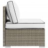Modway Repose Outdoor Patio Armless Chair - Light Gray White - Side Angle