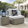 Modway Repose Outdoor Patio Armless Chair - Light Gray White - Lifestyle