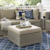Modway Repose Sunbrella® Fabric Outdoor Patio Ottoman in Light Gray Beige - Lifestyle