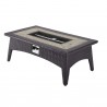 Modway Splendor 43.5" Rectangle Outdoor Patio Fire Pit Table - Espresso - Front Side Angle