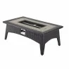 Modway Splendor 43.5" Rectangle Outdoor Patio Fire Pit Table - Espresso - Front Side Angle - Modway Splendor 43.5" Rectangle Outdoor Patio Fire Pit Table - Espresso - Front Side Angle