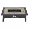Modway Splendor 43.5" Rectangle Outdoor Patio Fire Pit Table - Espresso - Front Angle