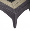 Modway Splendor 43.5" Rectangle Outdoor Patio Fire Pit Table - Espresso - Top Angle