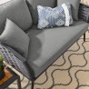 Modway Stance Outdoor Patio Aluminum Loveseat in Gray Charcoal - Lifestyle 2