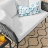 Modway Stance Outdoor Patio Aluminum Loveseat in Gray White - Lifestyle 2