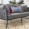 Modway Stance Outdoor Patio Aluminum Sofa - Gray Charcoal - Lifestyle