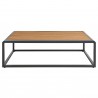 Modway Stance Outdoor Patio Aluminum Coffee Table in Gray Natural - Front Angle