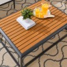 Modway Stance Outdoor Patio Aluminum Coffee Table in Gray Natural - Lifestyle