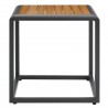 Modway Stance Outdoor Patio Aluminum Side Table in Gray Natural - Front Angle