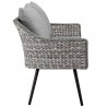 Modway Endeavor Outdoor Patio Wicker Rattan Loveseat - Gray Gray - Side Angle
