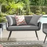Modway Endeavor Outdoor Patio Wicker Rattan Loveseat - Gray Gray - Lifestyle - Modway Endeavor Outdoor Patio Wicker Rattan Loveseat - Gray Gray - Lifestyle