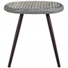 Modway Endeavor Outdoor Patio Wicker Rattan Side Table - Gray - Front Angle