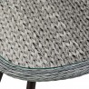 Modway Endeavor Outdoor Patio Wicker Rattan Side Table - Gray - Closeup Top Angle