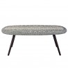 Modway Endeavor Outdoor Patio Wicker Rattan Coffee Table - Gray - Front Angle