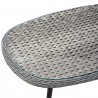 Modway Endeavor Outdoor Patio Wicker Rattan Coffee Table - Gray - Top Angle