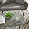 Modway Endeavor Outdoor Patio Wicker Rattan Coffee Table - Gray - Lifestyle