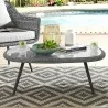 Modway Endeavor Outdoor Patio Wicker Rattan Coffee Table - Gray - Lifestyle - Modway Endeavor Outdoor Patio Wicker Rattan Coffee Table - Gray - Lifestyle