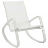 Modway Traveler Rocking Outdoor Patio Mesh Sling Lounge Chair - White White - Front Side Angle