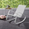 Modway Traveler Rocking Outdoor Patio Mesh Sling Lounge Chair - White White - Lifestyle
