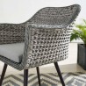 Modway Endeavor Outdoor Patio Wicker Rattan Dining Armchair - Gray Gray - Lifestyle