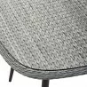 Modway Endeavor 36" Outdoor Patio Wicker Rattan Dining Table - Gray - Closeup Top Angle - Modway Endeavor 36" Outdoor Patio Wicker Rattan Dining Table - Gray - Closeup Top Angle