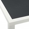 Modway Stance 90.5" Outdoor Patio Aluminum Dining Table - White Gray - Closeup Top Angle