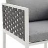 Modway Stance Outdoor Patio Aluminum Dining Armchair in White Gray - Seat Closeup Angle - Modway Stance Outdoor Patio Aluminum Dining Armchair in White Gray - Seat Closeup Angle