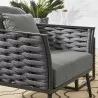 Modway Stance Outdoor Patio Aluminum Armchair in Gray Charcoal - Lifestyle - Modway Stance Outdoor Patio Aluminum Armchair in Gray Charcoal - Lifestyle