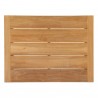 Modway Upland 4 Piece Outdoor Patio Teak Set - Natural White - Table in Top Angle