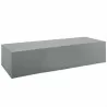Modway Immerse Convene / Sojourn / Summon Chaise Outdoor Patio Furniture Cover - Gray - Front Side Angle - Modway Immerse Convene / Sojourn / Summon Chaise Outdoor Patio Furniture Cover - Gray - Front Side Angle