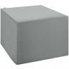 Modway Immerse Convene / Sojourn / Summon Ottoman and Side Table Outdoor Patio Furniture Cover - Gray - Front Side Angle