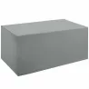 Modway Immerse Convene / Sojourn / Summon Coffee Table Outdoor Patio Furniture Cover - Gray - Front Side Angle - Modway Immerse Convene / Sojourn / Summon Coffee Table Outdoor Patio Furniture Cover - Gray - Front Side Angle