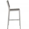 Modway Shore Armless Bar Stool Outdoor Patio Aluminumc Silver Gray - Set of Two - Side Angle