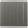 Modway Shore 3 Piece Outdoor Patio Aluminum Pub Set - Silver Gray - Table in Top Ange