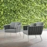 Modway Stance Armchair Outdoor Patio Aluminum in White Gray - Set of Two - Lifestyle - Modway Stance Armchair Outdoor Patio Aluminum in White Gray - Set of Two - Lifestyle