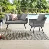 Modway Endeavor 2 Piece Outdoor Patio Wicker Rattan Loveseat and Armchair Set - Gray Gray - Lifestyle - Modway Endeavor 2 Piece Outdoor Patio Wicker Rattan Loveseat and Armchair Set - Gray Gray - Lifestyle