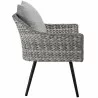 Modway Endeavor 3 Piece Outdoor Patio Wicker Rattan Loveseat and Armchair Set - Gray Gray - Armchair in Side Angle - Modway Endeavor 3 Piece Outdoor Patio Wicker Rattan Loveseat and Armchair Set - Gray Gray - Armchair in Side Angle